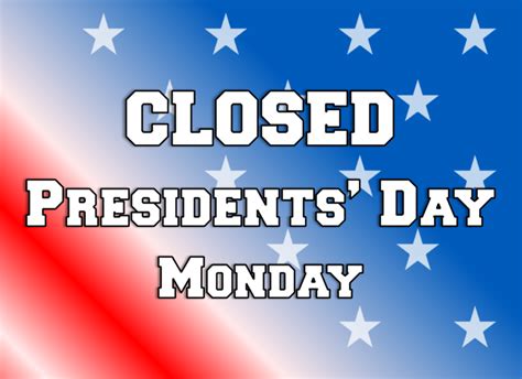 Closed for Presidents' Day - Cecil County Health Department