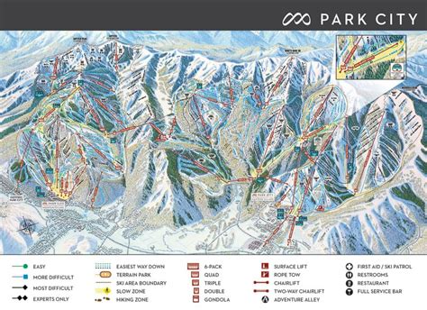 Trail Map | Park City Mountain Resort | Park city mountain, Park city skiing, Park city