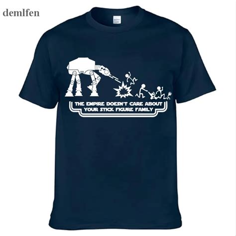 Men's Tee Shirts Tops Men T shirt Funny Star Wars Stick Figure Family T ...