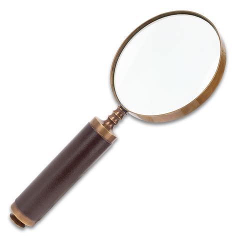Antique Magnifying Glass With Leather Case High