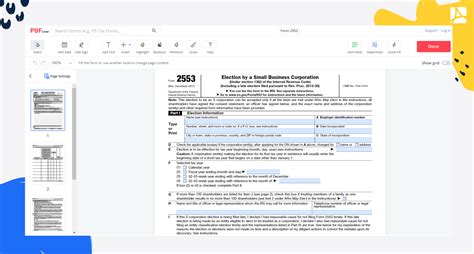 Free Fillable Form 2553 - Printable Forms Free Online