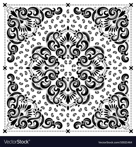 Paisley bandana print Royalty Free Vector Image