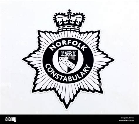 Norfolk Constabulary, logo, police car insignia, badge, English county ...