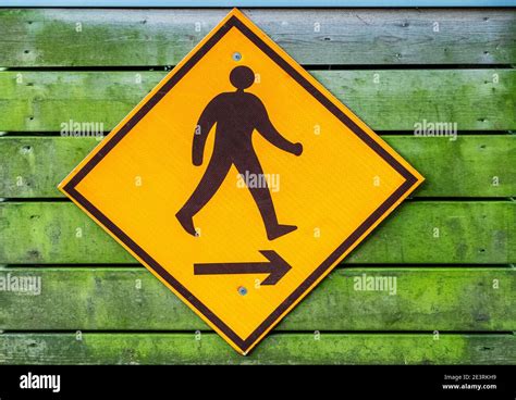 Pedestrian warning sign hi-res stock photography and images - Alamy