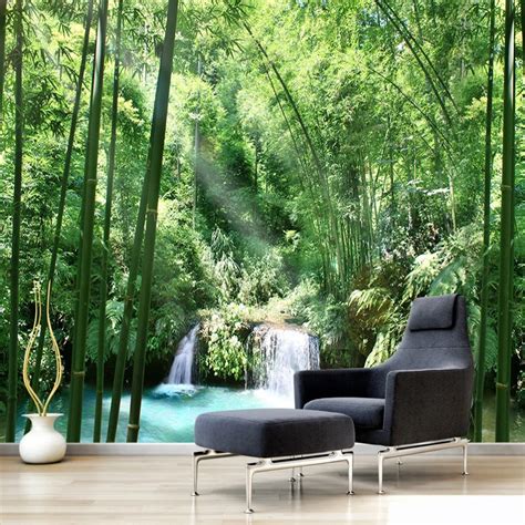 Custom 3D Wall Murals Wallpaper Bamboo Forest Natural Landscape Art ...