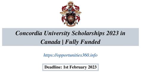 Concordia University Scholarships 2023 in Canada | Fully Funded ...