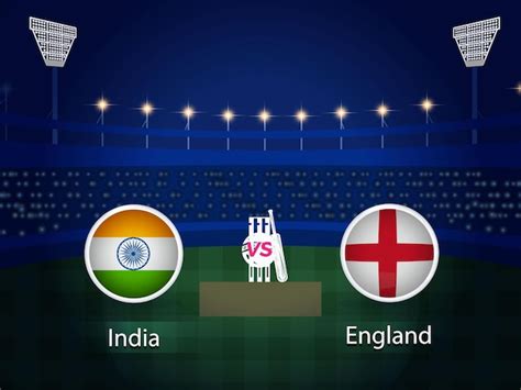 Premium Vector | India vs England 2023 cricket world cup with schedule ...