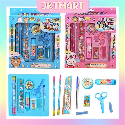 Jual ⭐ JKTMART ⭐ Alat Tulis Set 8in1 Karakter A26 Paket Alat Tulis Anak ...