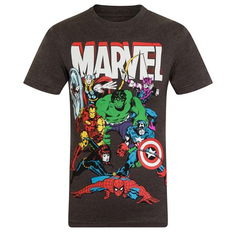 Marvel Comics Official Gift Mens Character T-Shirt Iron Man Thor | eBay