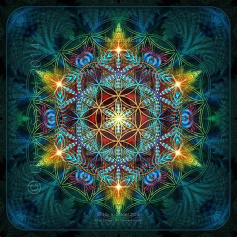 Flower of Life Fractal Mandala by Lilyas on deviantART aqua teal ...