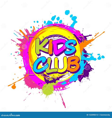 Kids Club Logo Original Set, Playground, Game Area Labels, Emblems ...