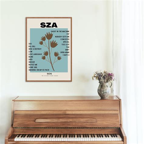 SZA 'sos' Album Poster, Sza Tour Art Print, Pop, Hip-hop, R&b/soul ...