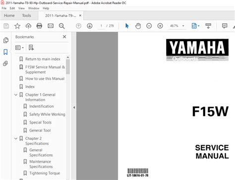 2011 Yamaha T9 90 Hp Outboard Service Repair Manual - PDF Download - HeyDownloads - Manual Downloads