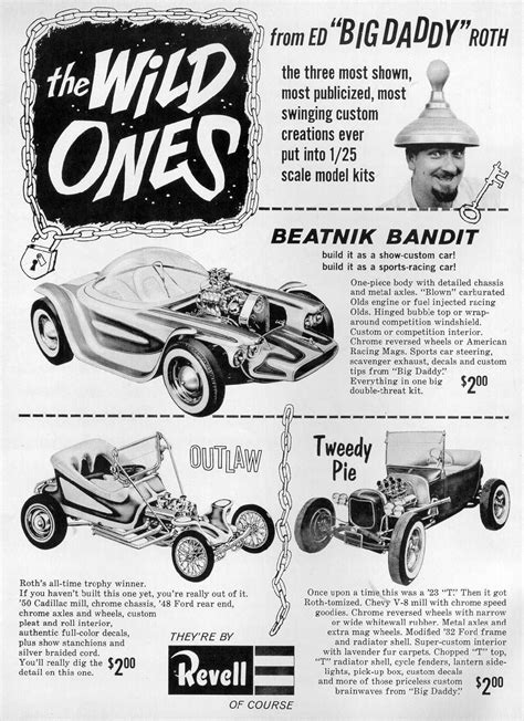 Revell - The Wild Ones ad. I built all of these. | Revell model kits, Model cars kits, Roth