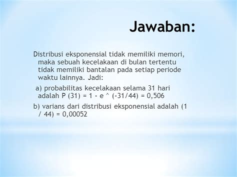 Contoh Soal Distribusi Eksponensial Dan Jawabannya - Rangking Soal