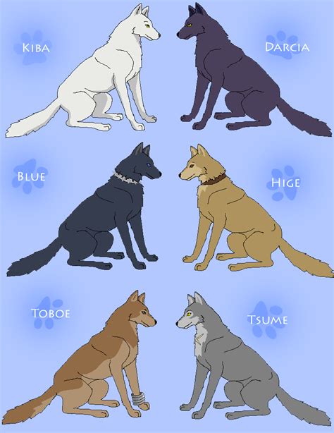 Wolf's Rain Wolf Characters by Shadowfax-Horse on DeviantArt