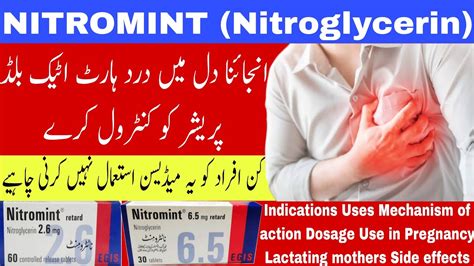 Nitromint tablet uses in urdu| nitroglycerin tablets| nitromint 2.6 mg ...