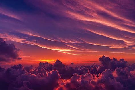 Premium Photo | Evening sky with clouds