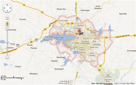 Bhopal Political Map