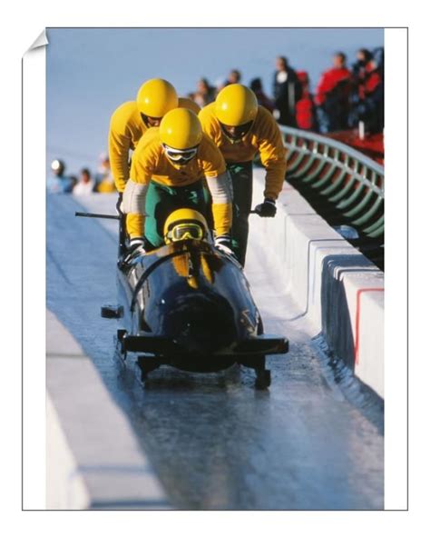 20x16 inch (51x41cm) Print. Bobsleigh - 1988 Calgary Winter Olympics ...