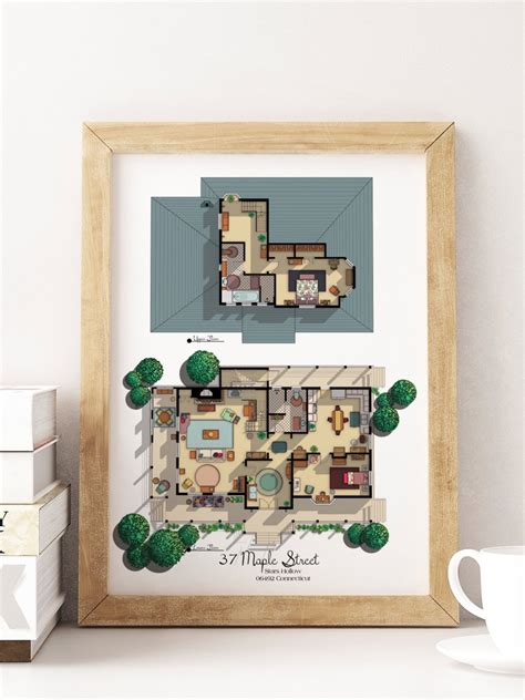 NEW Gilmore Girls House Floor Plan Lorelai and Rory's | Etsy