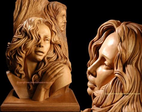 Wood Carving Realistic Face 2