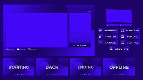 Anime Design Free Twitch Stream Pack PSD Template - PsFiles