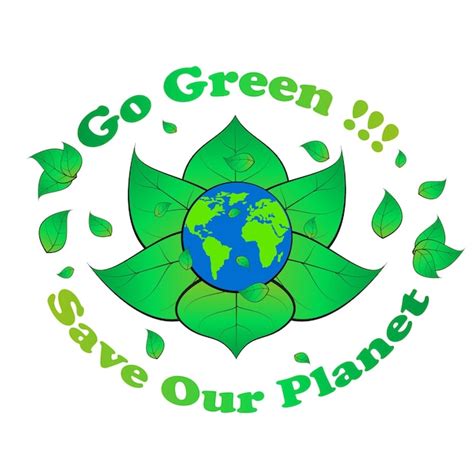 Premium Vector | Go green, save our planet, banner, logo, slogan, etc. by vector design