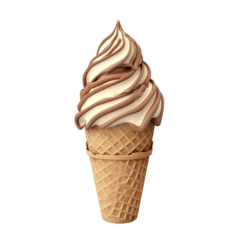 Ice Cream Cone 3d Illustration, Cone, Dessert, Food PNG Transparent ...