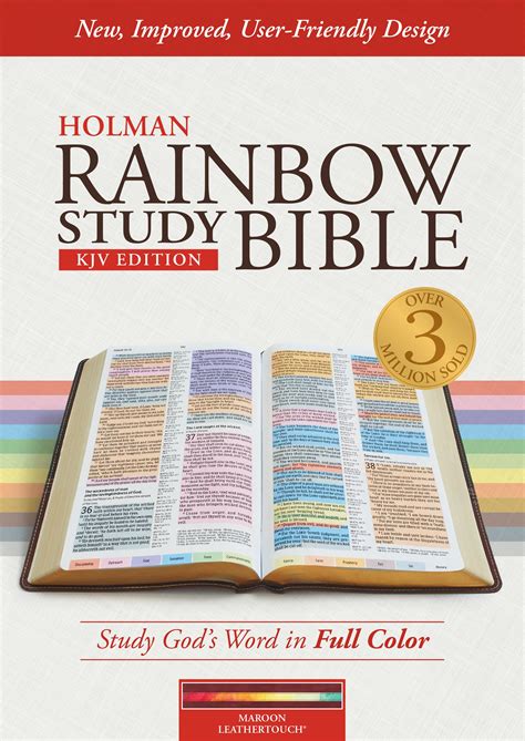 Kjv Holman Rainbow Study Bible-Maroon Leathertouch Indexed ...