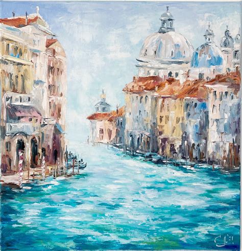 Venice Painting Original Italy Oil Painting Venice Canal Wall | Etsy