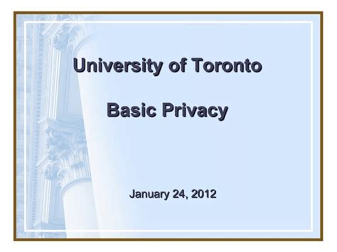 University of Toronto FIPPA & HR