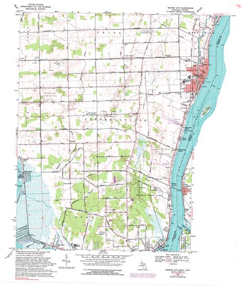 Marine City, MI Topographic Map - TopoQuest