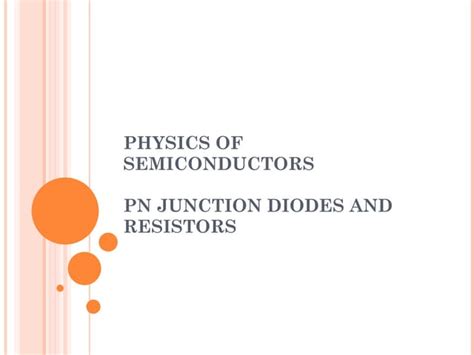 Semiconductor physics | PPT