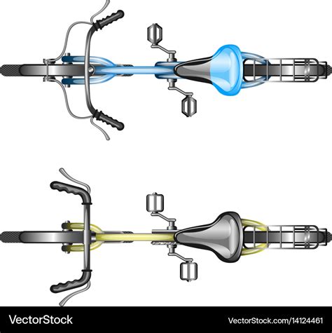 Top view of bicycles Royalty Free Vector Image