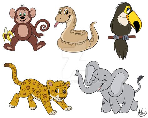 Jungle Animals by Miss-Melis on DeviantArt