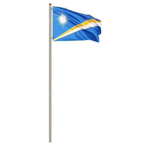 Marshall Islands Flag With Pole, Marshall Islands Flag Waving, Marshall Islands Flag Waving ...