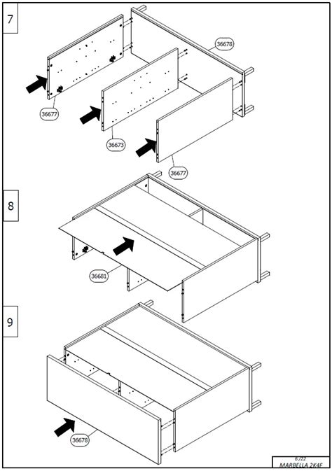 DEDEMAN Marbella 2K4F Wood Sideboard with Oak Drawers Instruction Manual