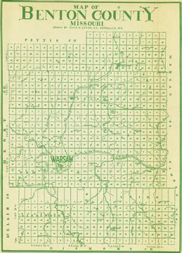 Benton County Missouri Genealogy, History, maps with Warsaw, Cole Camp, Lincoln, Fristoe ...