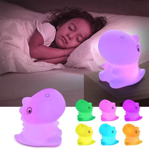 Dinosaur Night Light For Kids, Cute Color Changing Silicone Baby With Touch Sensor1pcs-pink 最大74％オフ！