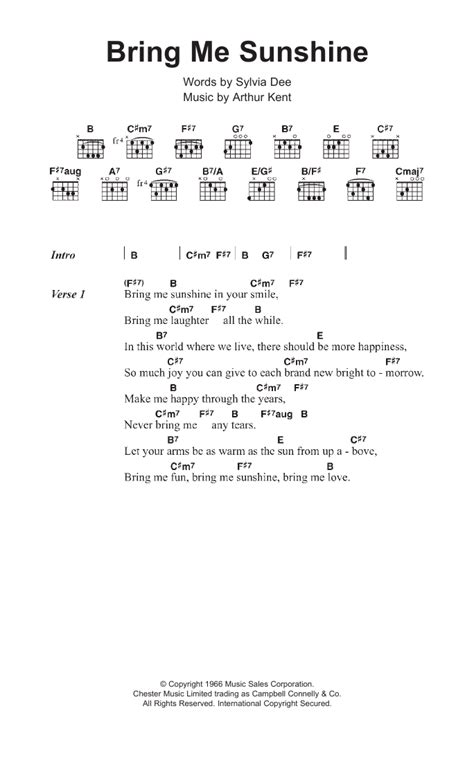 Bring Me Sunshine by Morecambe & Wise - Guitar Chords/Lyrics - Guitar ...