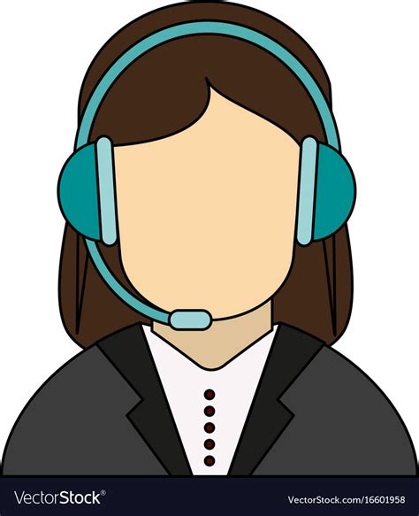 Call center customer service assistant avatar icon