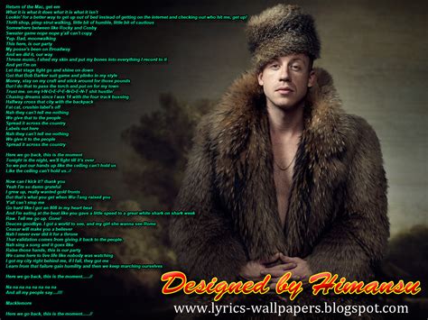 Lyrics Wallpapers: Macklemore - Can't Hold Us