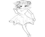 Coloriage fille manga 34 - JeColorie.com