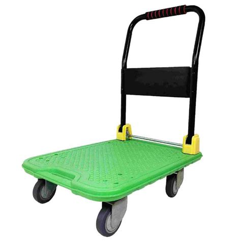 Durable Push Hand Trolley With 4 Tpr Swivel Bearing Plastic Wheels 660...