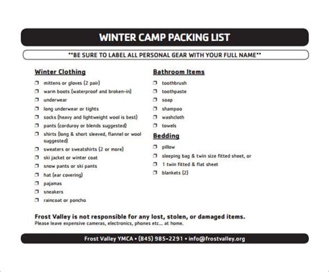 20+ Camping Checklist Templates - DOC, PDF, Excel