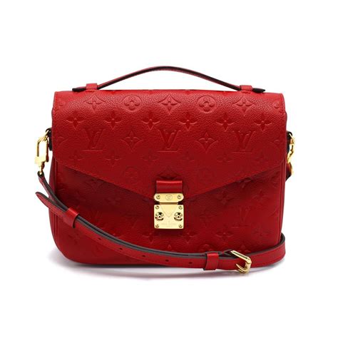 Louis Vuitton METIS Handbags Leather Red ref.39375 - Joli Closet