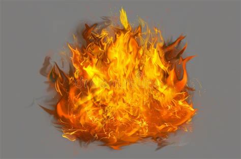 Fire Isolated on Gray Background Stock Image - Image of transparent ...