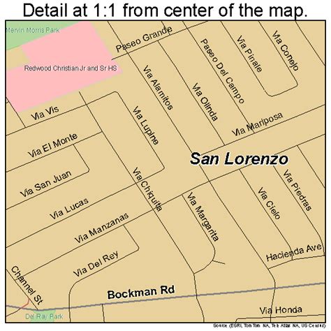 San Lorenzo California Street Map 0668112