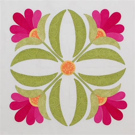 Foribunda by Erin Russek - Block 4 | modern applique | Aplike ...